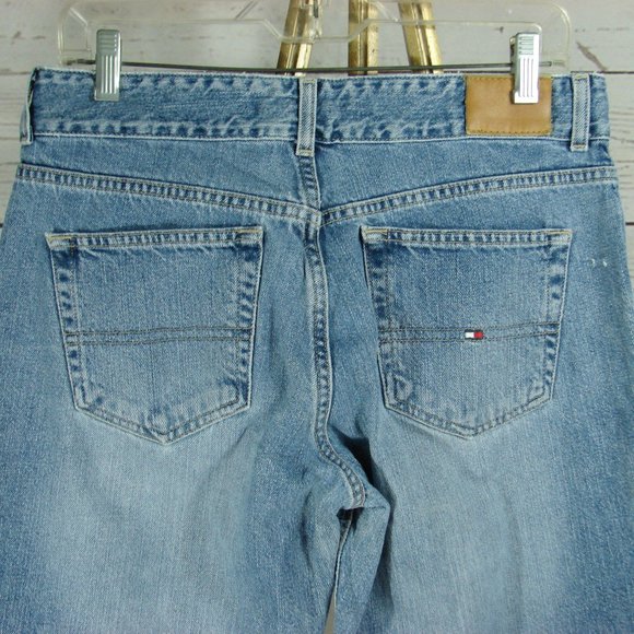 Tommy Jeans Big Hem Stove Pipe 32" Scrub Wash Sz 8 - Picture 6 of 16